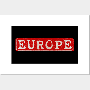 vintage retro plate Europe Posters and Art